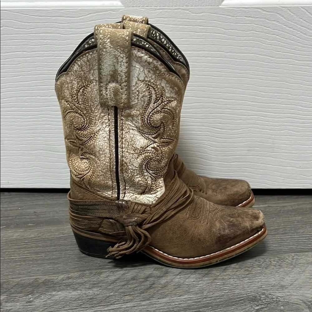 Dan Post Kids Boots in Brown and Cream